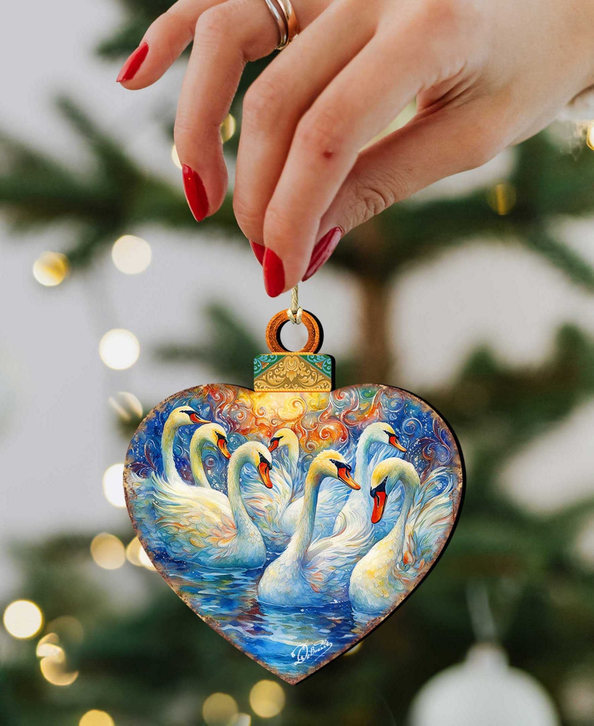 Designocracy 12 Days Of Christmas Wood Ornaments, Set 12 In Multi