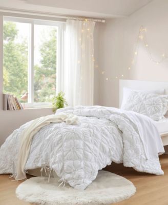 Lily Floral Embroidery 2-Pc. Comforter Set, Twin