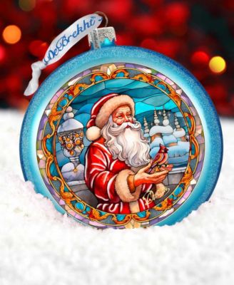 Santa's Red-Feathered Friend Ornament