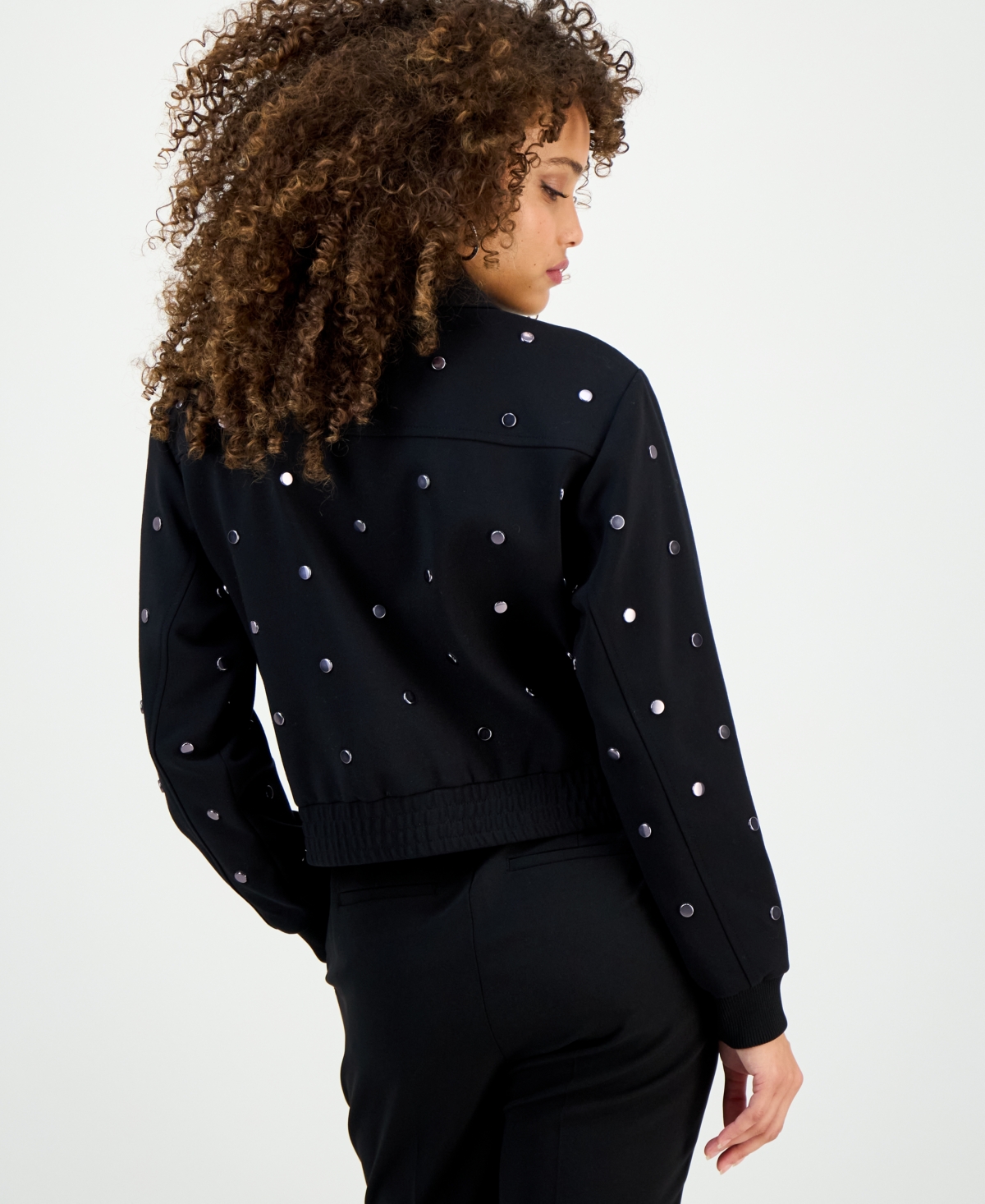 I.n.c. International Concepts Petite Studded Zip-Front Jacket, Macy's Exclusive