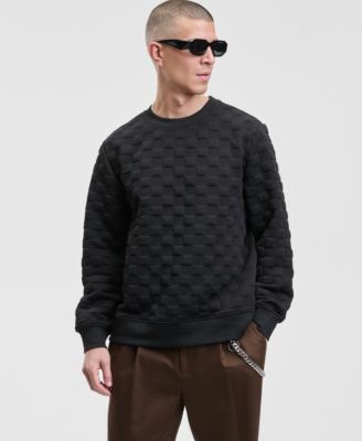 Mode of One - Men's Cube Textured Crewneck Sweatshirt