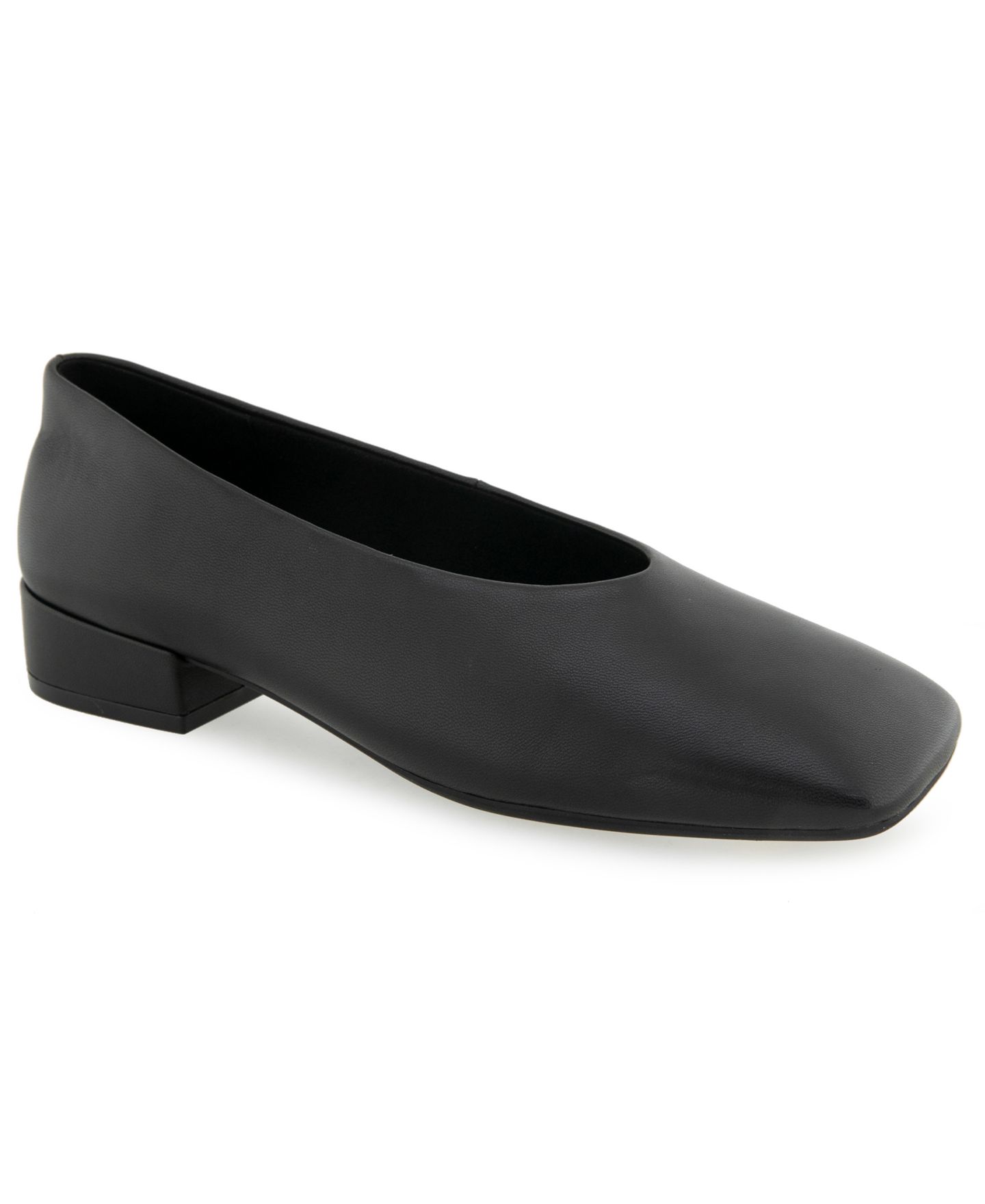 Женские туфли Aerosoles Nannie Dress Block Heel Pumps, цвет: Чёрный мягкий кожаный — фото 1