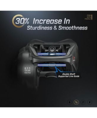 Torrent II Baitcasting Fishing Reel, 20LB Carbon Fiber Drag Baitcasters, 6.6:1/8.1:1 Gear Ratio & Magnet Braking System Low Profile Casting Reel