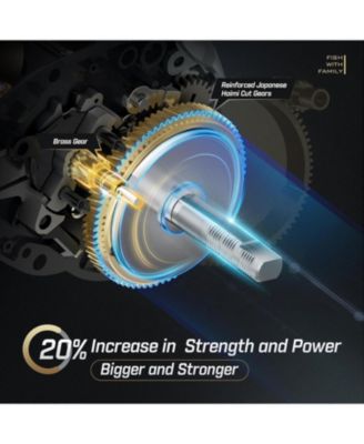 Alijoz Baitcaster Fishing Reel, 300 Size, 33Lbs Max Drag, Freshwater & Saltwater Low Profile Casting Reel for Musky, 6.6:1/8.1:1 Gear Ratio