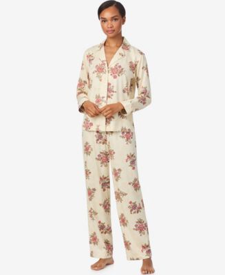 Lauren Ralph Lauren Women's Notch Collar and Long Pant Pajama Set