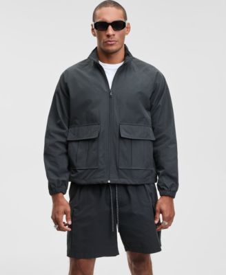 Mode of One - Men's Relaxed Fit Pieced Zip-Front Track Jacket