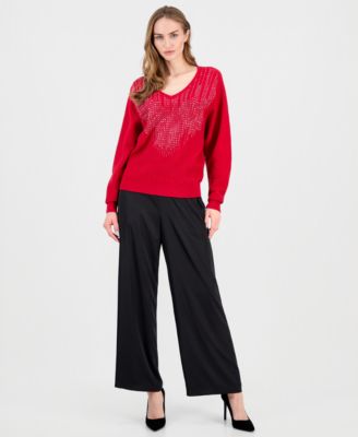 Women's Embellished Dolman-Sleeve Sweater