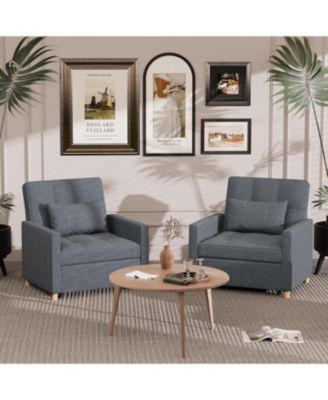 31.5" Sleeper Chair, Convertible Chair Bed for Adults, 3-in-1 Pull Out Sofa Chair