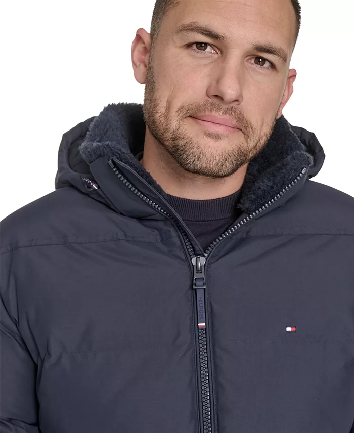 Men's Two Pocket Hooded Puffer Jacket - thumbnail 4