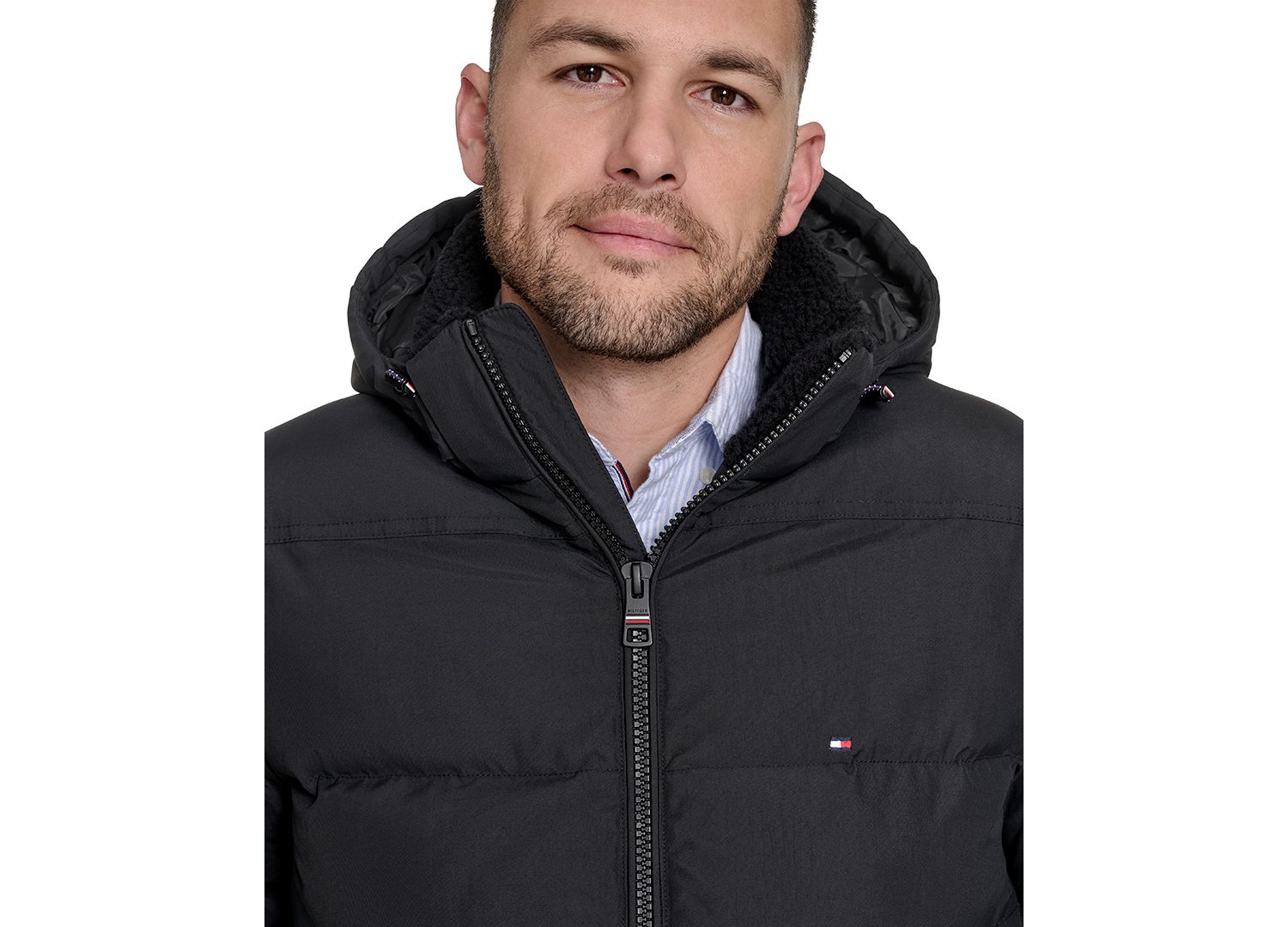 Men's Two Pocket Hooded Puffer Jacket
