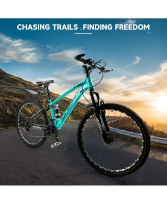 26-Inch 21-Speed Mountain Bike with Full Suspension and Disc Brakes for Off-Road Adventure