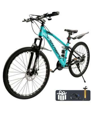 26-Inch 21-Speed Mountain Bike with Full Suspension and Disc Brakes for Off-Road Adventure