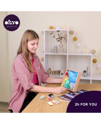 OKTO Air-Dry Clay 3D Painting Kit – Mood Ocean Calm (8.3 x 8.3 in)