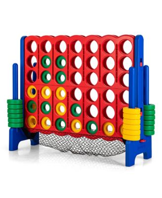 4-to-Score Giant Game Set 4-in-a-Row Connect Game W/Net Storage