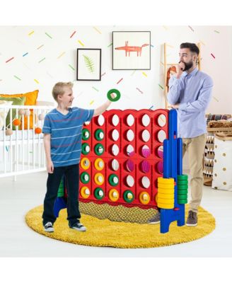 4-to-Score Giant Game Set 4-in-a-Row Connect Game W/Net Storage