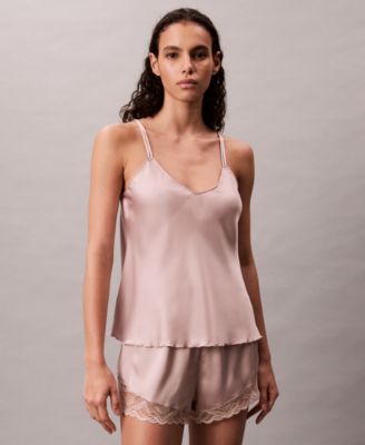 Calvin Klein - Women's Pull-On Adjustable Straps Satin Camisole-QS7499