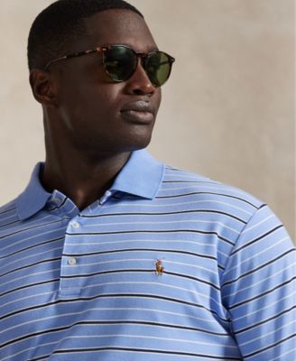 Men's Big & Tall Striped Short Sleeves Polo Shirt
