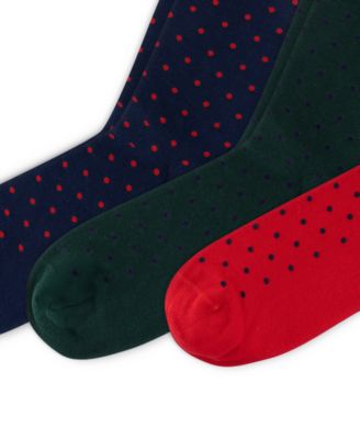 Men's Classic Dot Dress Socks, 3-Pack