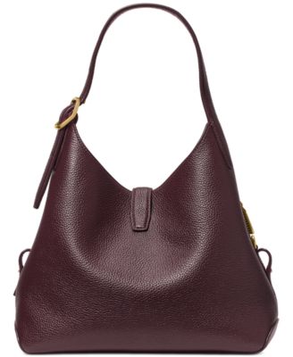 Deco Medium Pebbled Leather Crossbody Tote Bag