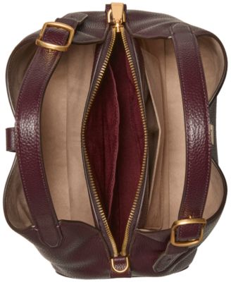 Deco Medium Pebbled Leather Crossbody Tote Bag