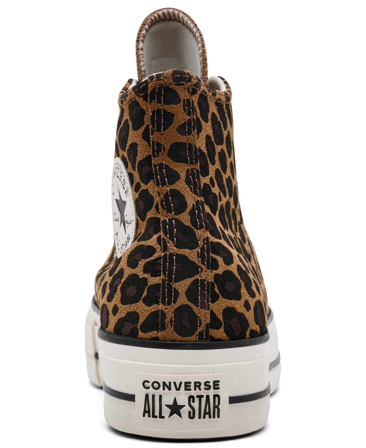 Converse Women's Chuck Taylor All Star Lift Platform Leopard Suede Casual Sneakers From Finish Line In Animal Print