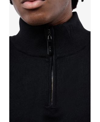 Men's Quarter Zip Mock Neck Sweater