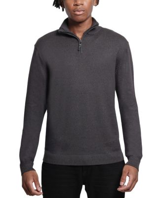 X RAY Men's Quarter Zip Mock Neck Sweater