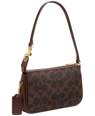 Plaza Mini Signature Canvas Slim Shoulder Bag 18