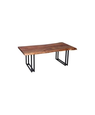 Manzanita Live Edge Solid Sheesham Wood Coffee Table, Brown
