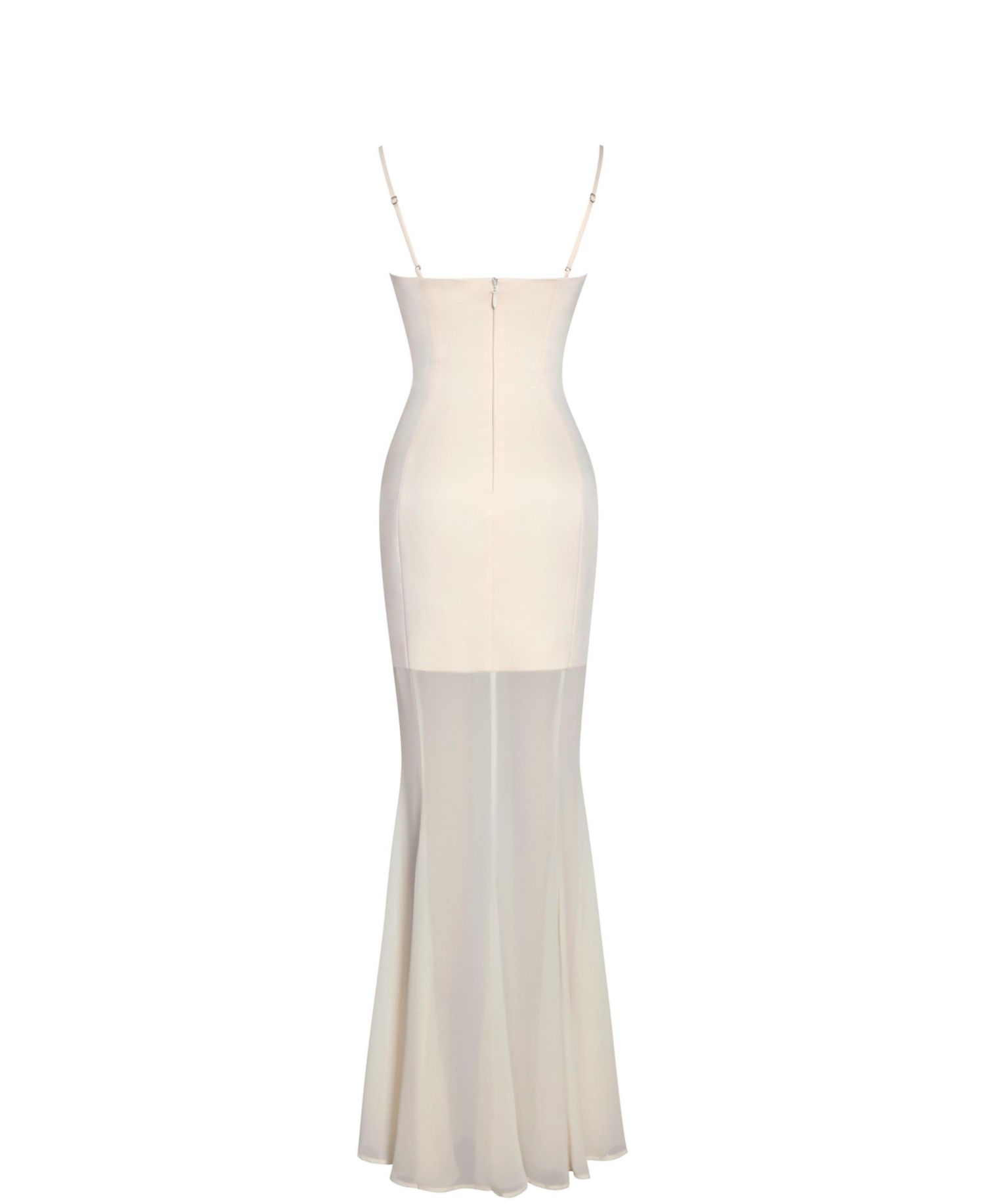 Women's Zayne Butter Yellow Ruch Breast Chiffon Mermaid Maxi Dress