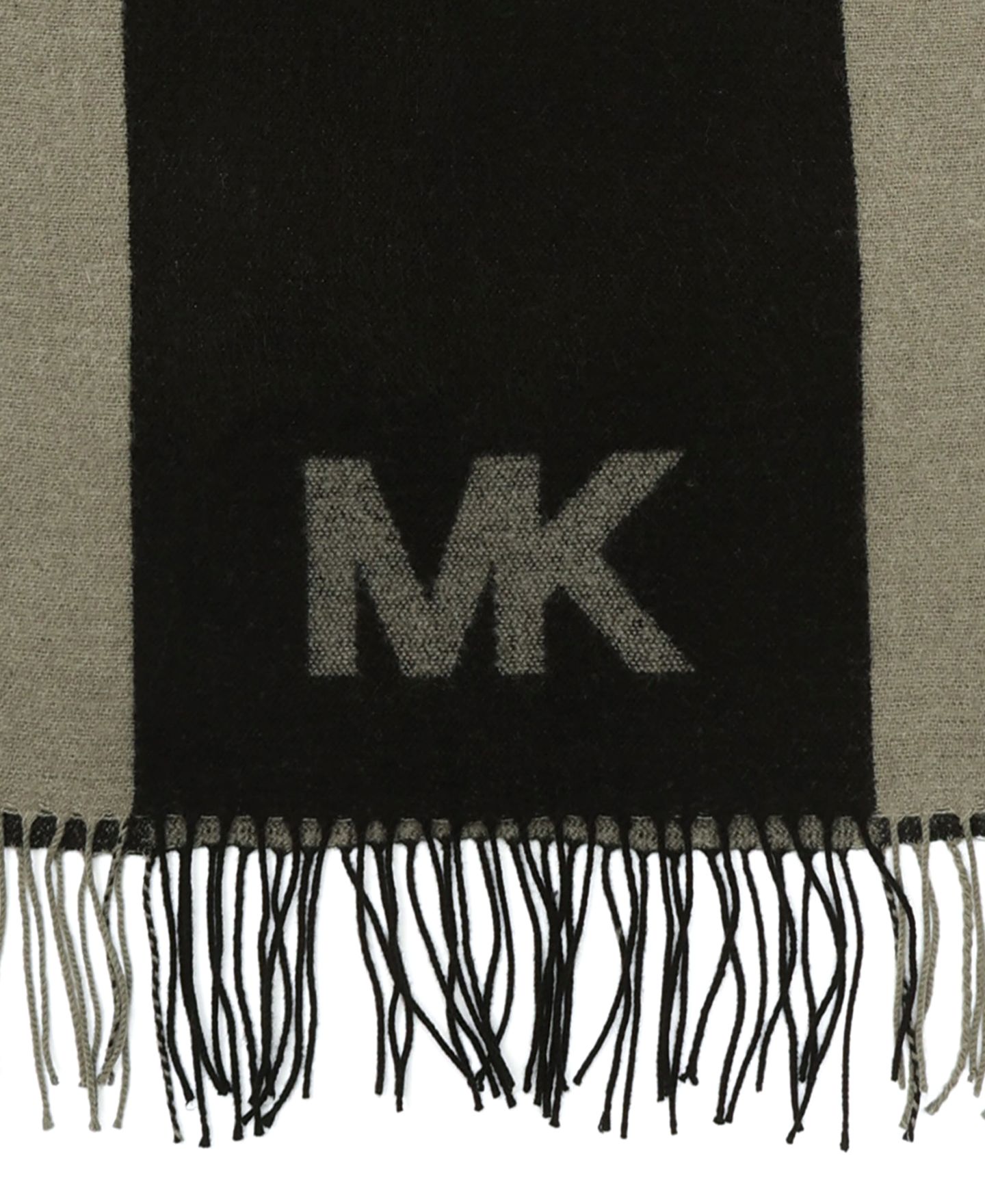 Мужской шарф Michael Kors Side Stripe Yarn Dye, цвет: Чёрный / Пепельный меланжевый — фото 4