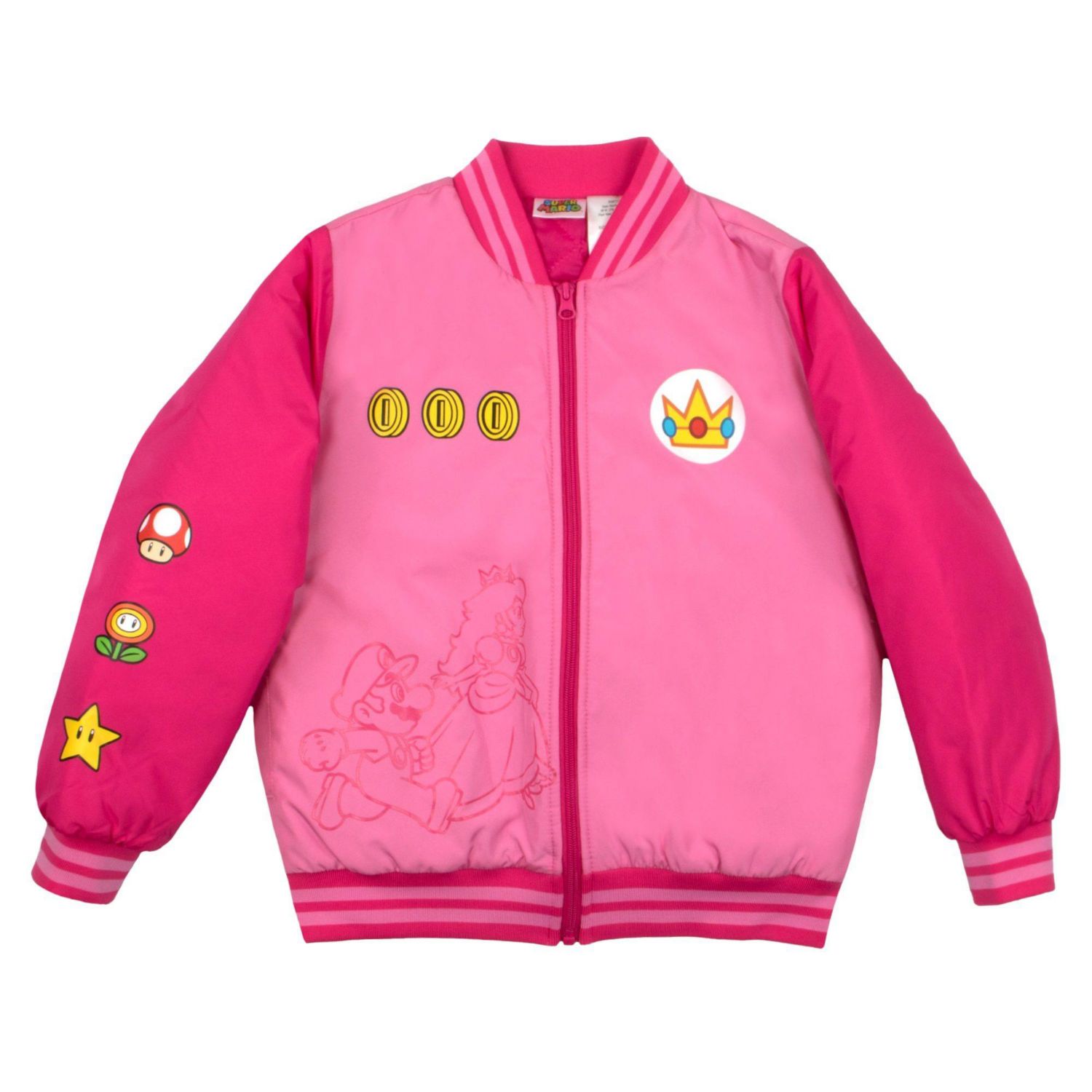 Super Luigi Little Girls Bomber Jacket