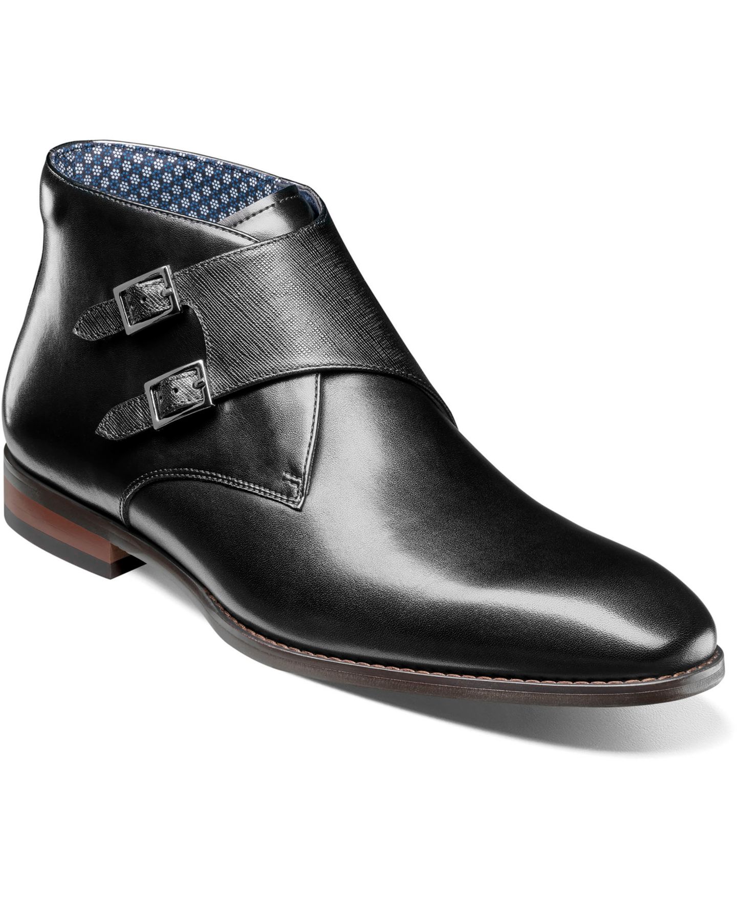 Мужские ботинки Stacy Adams Kaius Double Monk Strap, цвет: Чёрный — фото 1