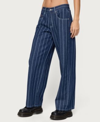 Women's Kyler Pinstripe Low Rise Jeans