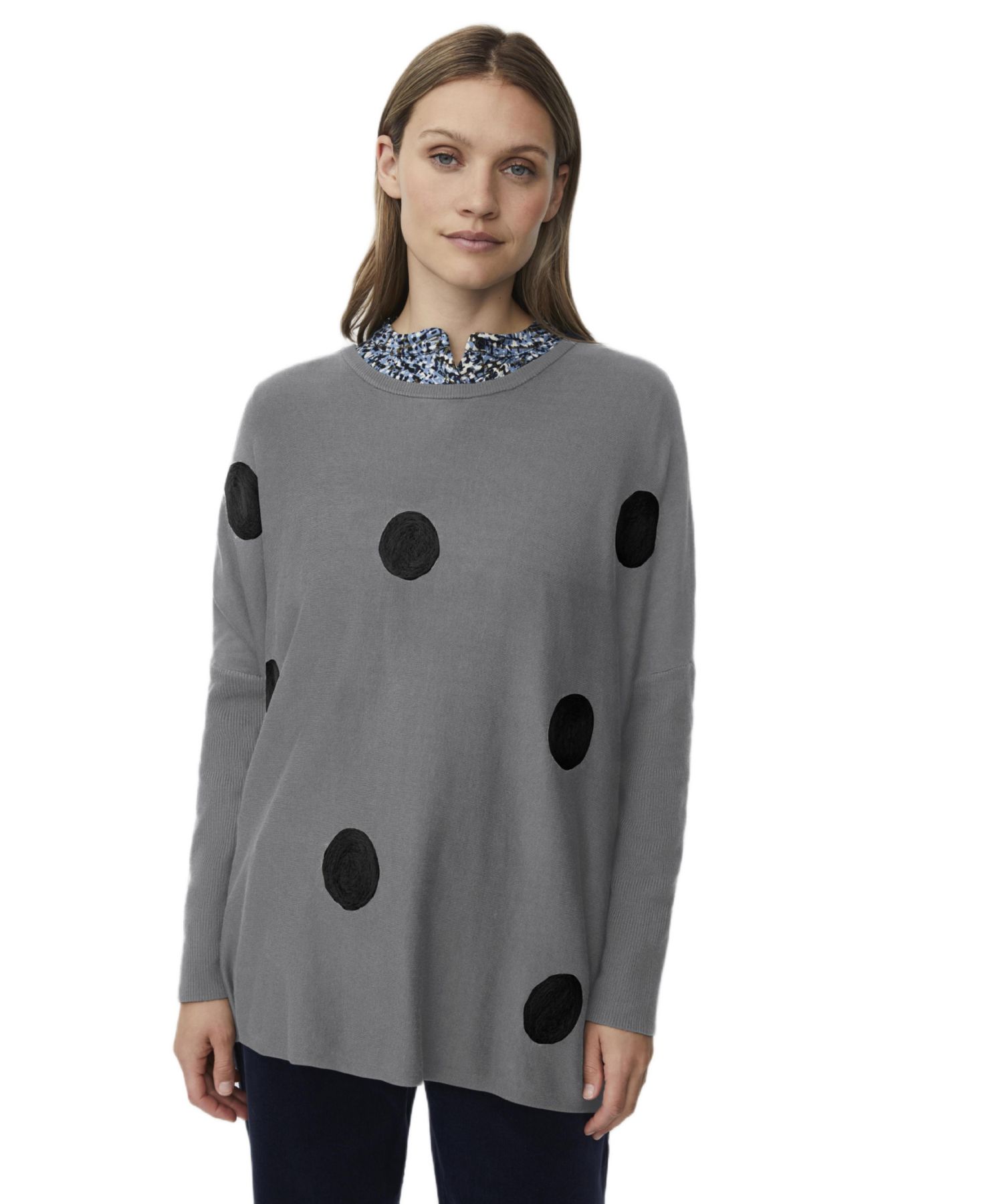 Women's Long Sleeve Round Neck Knit Jumper