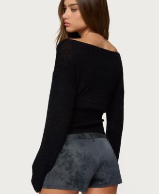 Women's Tezi Boat Neck Light Knit Top