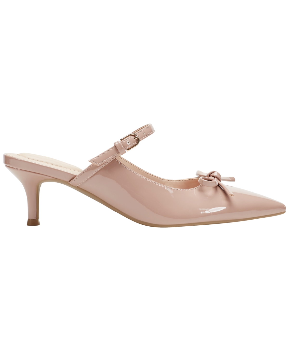 Bandolino Moss Patent Kitten Heel Mule In Neutral