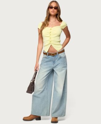 Women's Lilibet Sweetheart Button Up Top