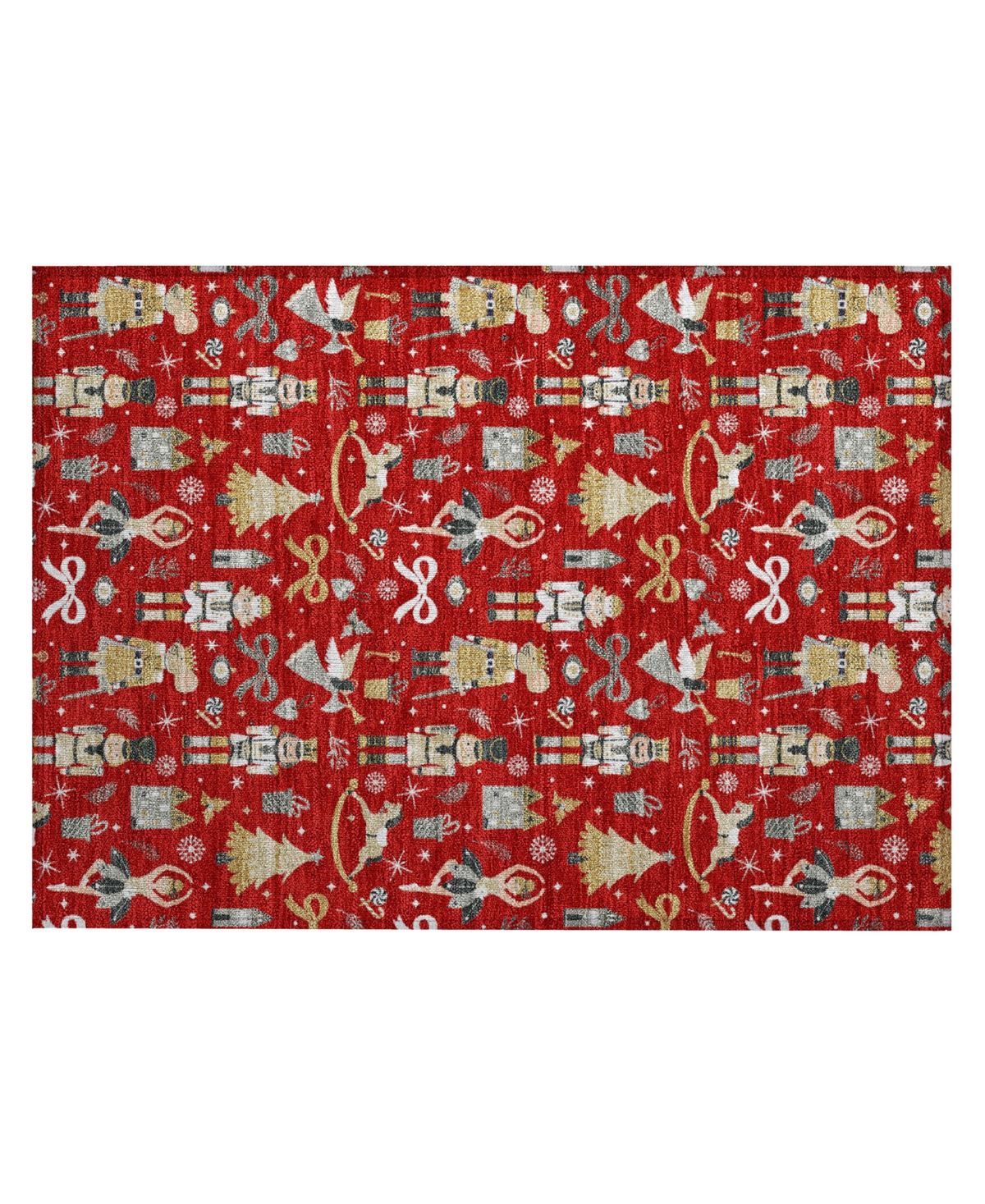 Addison Holiday Washable Indoor/outdoor Acn1827 1'8"x2'6" Area Rug In Red