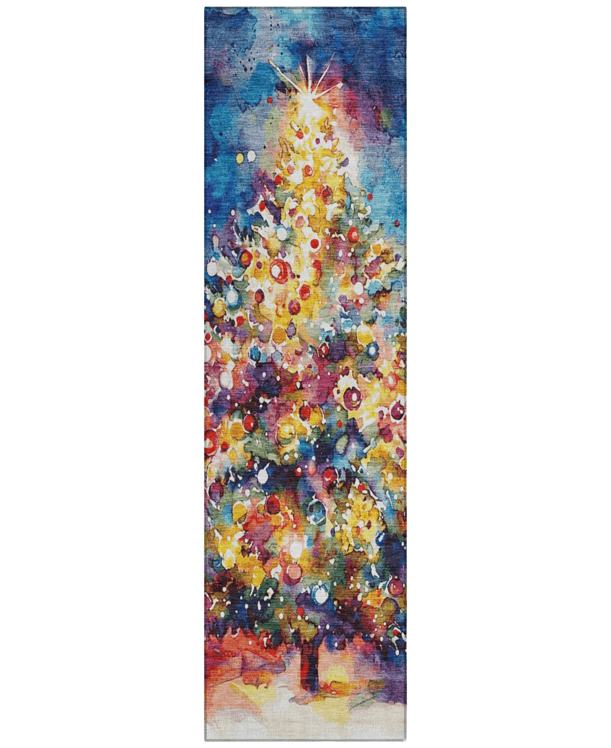 Addison Holiday Washable Indoor/outdoor Acn1806 2'3"x7'6" Runner Area Rug In Blue