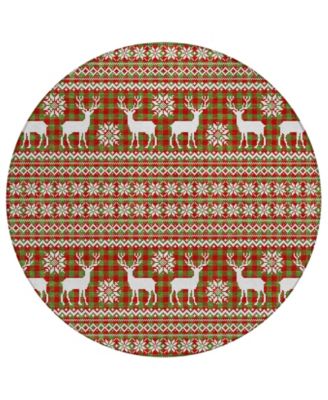 Addison - Holiday Washable Indoor/Outdoor ACN1820 Round Area Rug