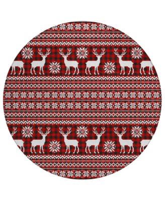 Addison - Holiday Washable Indoor/Outdoor ACN1820 Round Area Rug