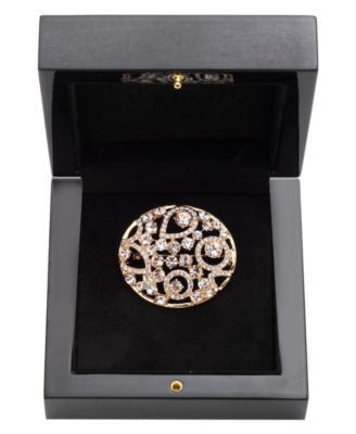 Cubic Zirconia Crystal Cluster Boxed Pin