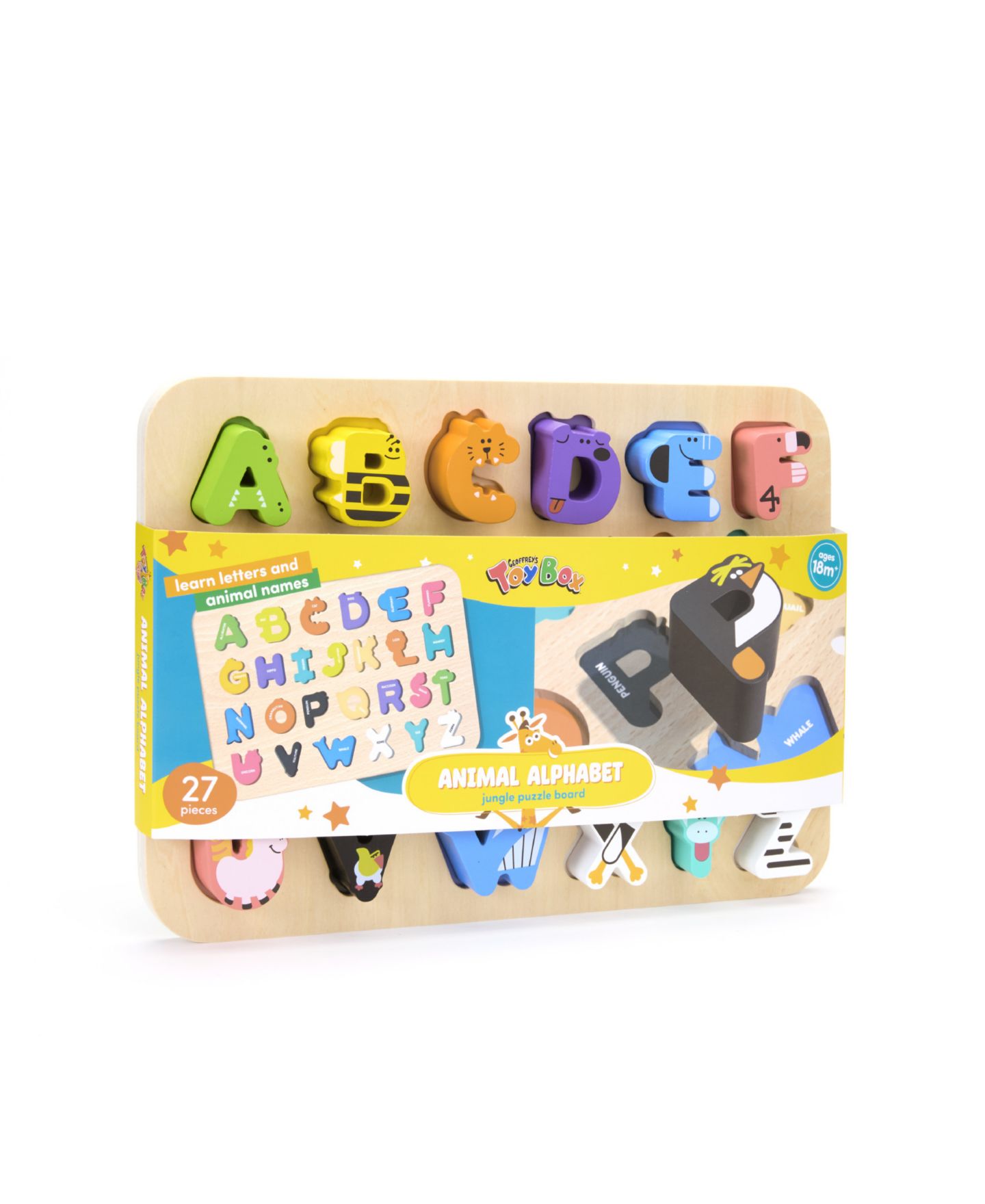 Детская игрушка Geoffrey's Toy Box Animal Alphabet Jungle Puzzle Board — фото 7