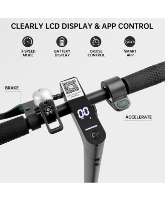 8.5 Inch Foldable Electric Scooter with 350W Motor, 22-Mile Range & Dual Brakes | Colorful LED Lights for a Stylish Night Ride