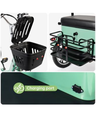 Foldable Electric Tricycle for Adults E-Trike with 400W Motor, 34-Mile Range & Comfortable Rear Seat | Speed Limit for Safety