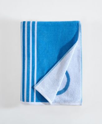 Pinstripe Logo Cotton 2-Pc. Beach Towel Set, 70" x 40"
