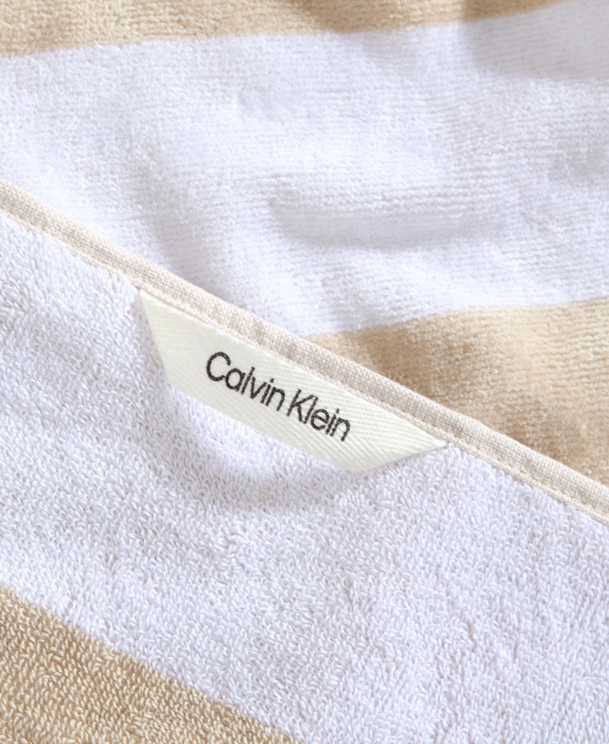 Calvin Klein Beach Stripe Logo Cotton 2-pc. Beach Towel Set, 70" X 40" In Multi