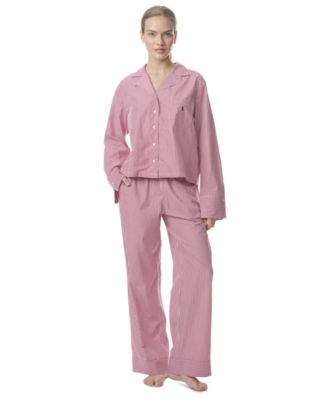 Women's 2-Piece Buttoned Shirt and Pants Pajama Set
