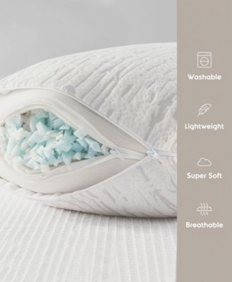 Adjustable Support Shredded Memory Foam 4-Pack Pillow, King